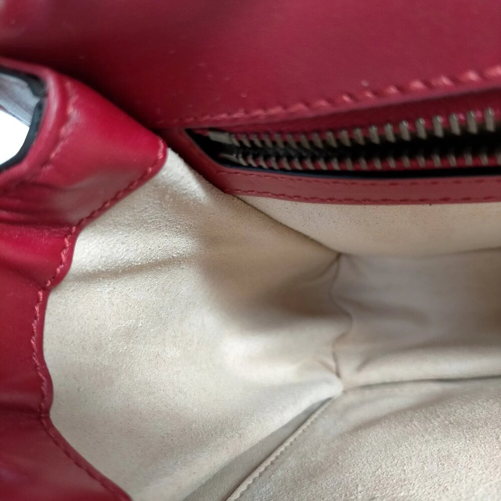 Gucci Sherry Line Red Leather Shoulder Bag mon875-101325 - Picture 13 of 16